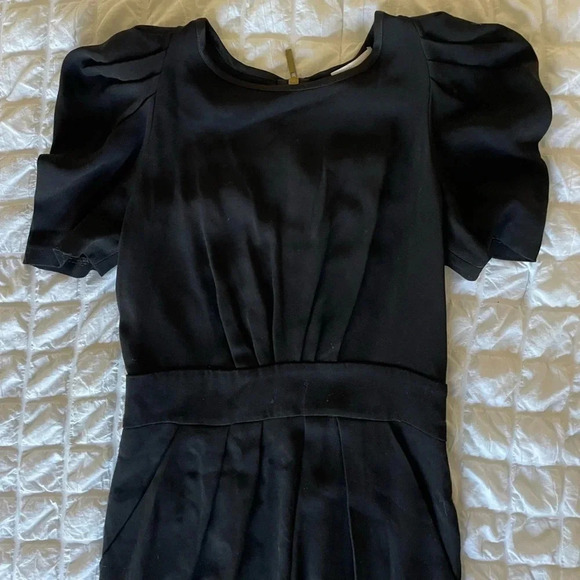 Maje black puff shoulder knit dress - Picture 2 of 9